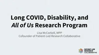 Long COVID and Disability Research Program: Empowering Patients through Data