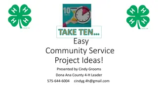 Take Ten Easy Community Service Project Ideas by Cindy Grooms