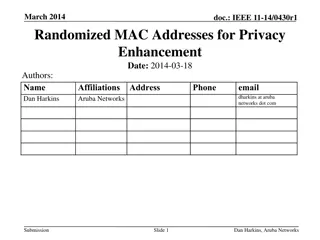 Enhancing Privacy with Randomized MAC Addresses in 802.11 Networks