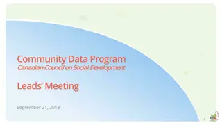 Community Data Program Canadian Council on Social Development Meeting Highlights