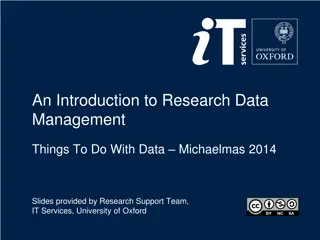 Effective Research Data Management Practices at University of Oxford