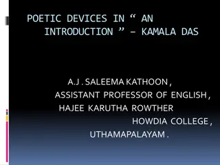 Exploring Kamala Das: Poetic Devices, Life, and Works