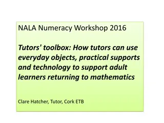 Numeracy Workshop: Supporting Adult Learners in Mathematics