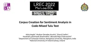 Corpus Creation for Sentiment Analysis in Code-Mixed Tulu Text