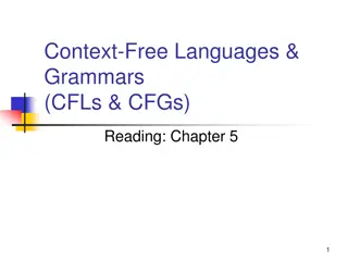 Context-Free Languages and Grammars