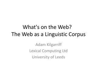 Corpus Linguistics in Web Research