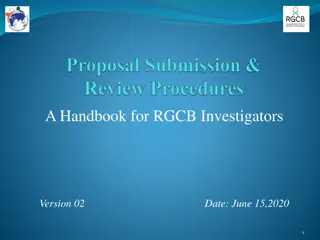 Guide for RGCB Investigators: Submission Procedures and Ethics Review