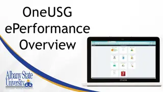 OneUSG.ePerformance Overview and Process Summary