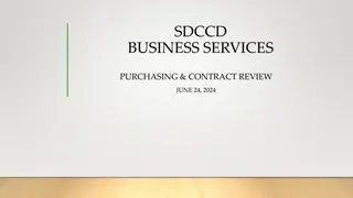 SDCCD Business Services Purchasing & Contract Review Summary