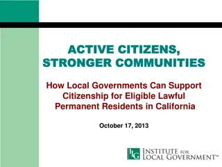 Supporting Local Government Initiatives for Citizenship in California