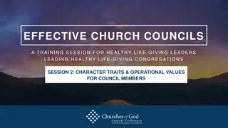 Effective Church Councils Training: Character Traits & Operational Values for Leaders