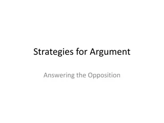 Strategies for Answering Opposition in Argumentation