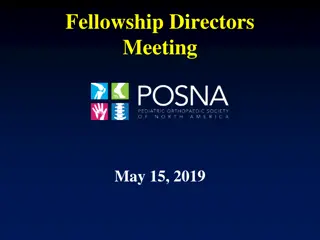 Fellowship Directors Meeting Recap May 15, 2019