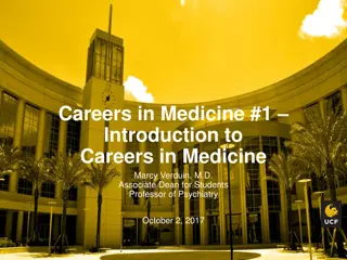 Introduction to Careers in Medicine with Dr. Marcy Verduin: Career Counseling Activities and Pathways