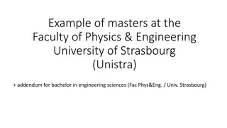 Master's Programs at University of Strasbourg - Faculty of Physics & Engineering