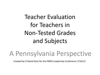 Teacher Evaluation in Non-Tested Grades: A Pennsylvania Perspective