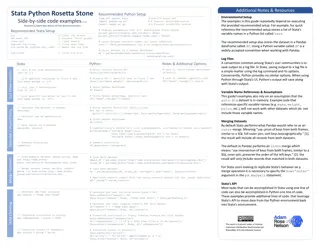 Stata-Python Rosetta Stone: Side-by-side Code Examples v1.0