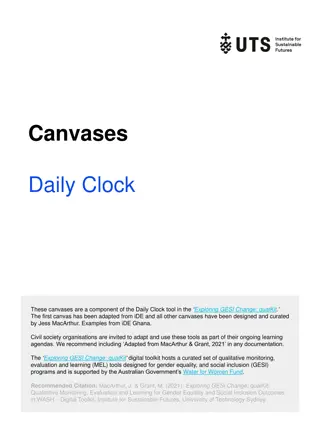 GESI Change: Daily Clock Canvases for Gender Equality Programs