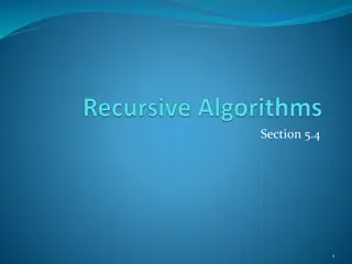 Recursive Algorithms in Computing