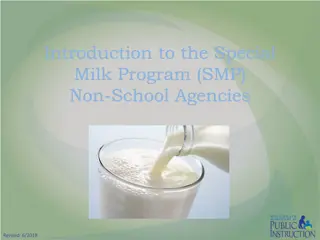 Special Milk Program (SMP): Eligibility, Reimbursement, and Requirements