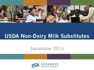 USDA Non-Dairy Milk Substitutes September 2015