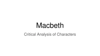 Macbeth: Critical Analysis of Characters