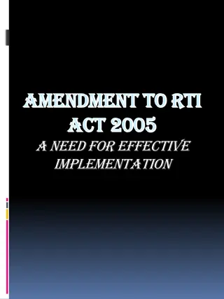 Strengthening the Implementation of RTI Act 2005: Areas for Improvement