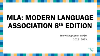 Understanding MLA Citation and Formatting Guidelines