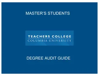 Master's Degree Audit Guide for Students