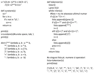 Mathematical Operations Parser and Evaluator