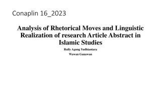 Analysis of Rhetorical Moves in Islamic Studies Research Abstracts