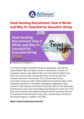 Head Hunting Recruitment: How It Works and Why It’s Essential for Executive Hire