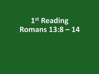 Spiritual Reflections from Romans 13:8-14 & Matthew 18:15-20