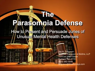 The Parasomnia Defense: Unusual Mental Health Defense in State v. Joseph A. Mitchell Case