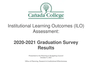 Cañada College 2021 Graduation Survey Results and ILO Assessment Presentation