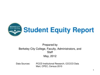 Student Equity Report: Goals and Initiatives for Inclusive Education