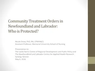 Mental Health Legislation in Newfoundland and Labrador: A Study by Nicole Snow