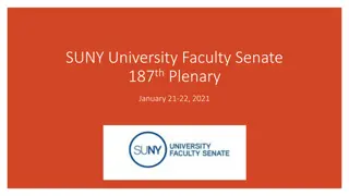 SUNY University Faculty Senate 187th Plenary Summary Report