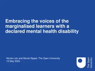 The Experiences of Marginalized Learners with Mental Health Disabilities