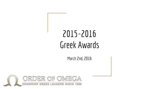 Honoring Achievements: 2015-2016 Greek Awards Highlights