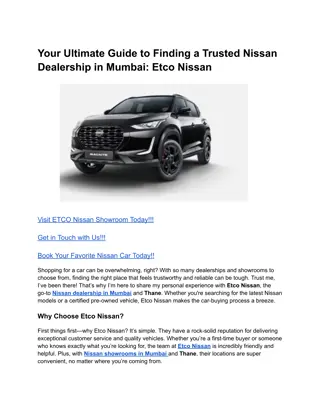 Your Ultimate Guide to Finding a Trusted Nissan Dealership in Mumbai_ Etco Nissan