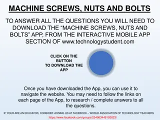 Interactive Mobile App for Machine Screws, Nuts, and Bolts