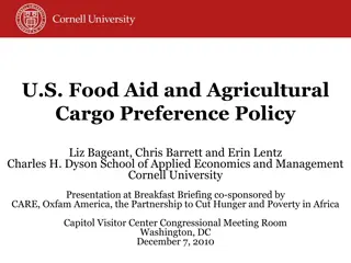 Analysis of U.S. Food Aid and Agricultural Cargo Preference Policy