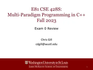 Multi-Paradigm Programming in C++: Exam Review and Guidelines