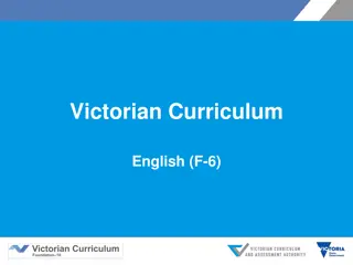 Understanding the Victorian Curriculum English F-6 and F-10