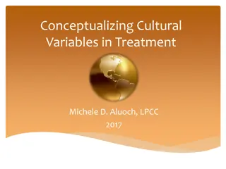 Cultural Variables in Treatment: A Multicultural Perspective