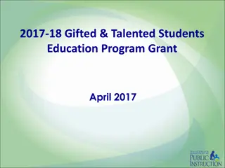 2017-18 Grant Program for Gifted and Talented Students