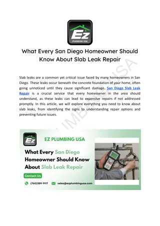 Essential Guide for San Diego Homeowners: Mastering Slab Leak Repair and Prevent