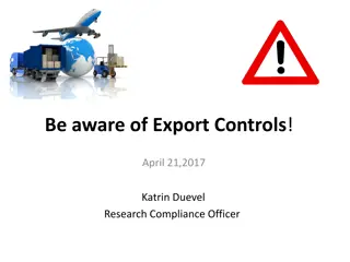 Export Controls and Compliance