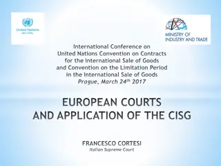 International Conference on United Nations Convention on Contracts & CISG Application